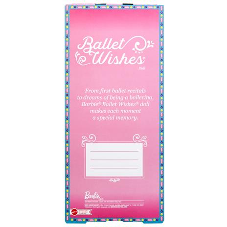 Barbie - Ballet Wishes Signature, Bambola snodata in costume da ballerina, con tutù, scarpette a punta e coroncina - 3