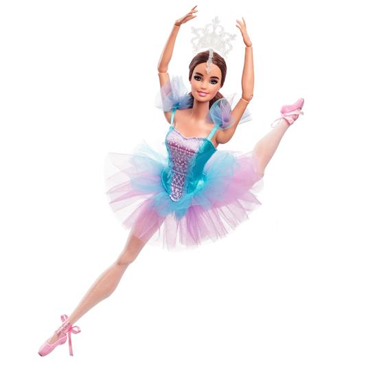 Barbie - Ballet Wishes Signature, Bambola snodata in costume da ballerina, con tutù, scarpette a punta e coroncina - 9