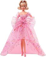 Barbie - Signature Birthday Wishes Buon Compleanno Bambola Bionda con Abito in Tulle e Scarpe Rosa
