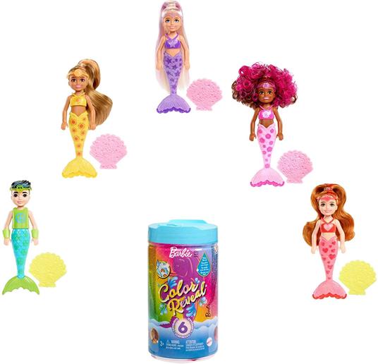 Barbie - color reveal serie party, bambola con 7 in Italia | Clasf giochi