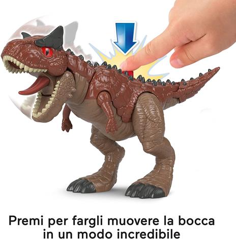 Fisher-Price- Imaginext Jurassic World Set Campo Avventura Personaggi Articolati Carnotauro e Darius - 3