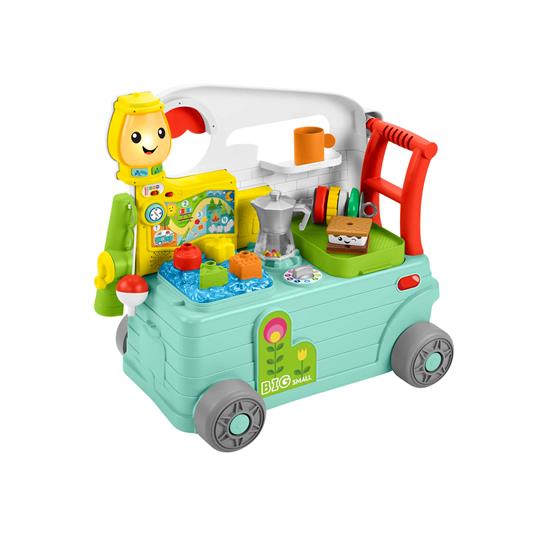 Fisher-Price Ridi e Impara Camper 3-in-1, edizione italiana, giocattolo a spinta per primi passi - 5