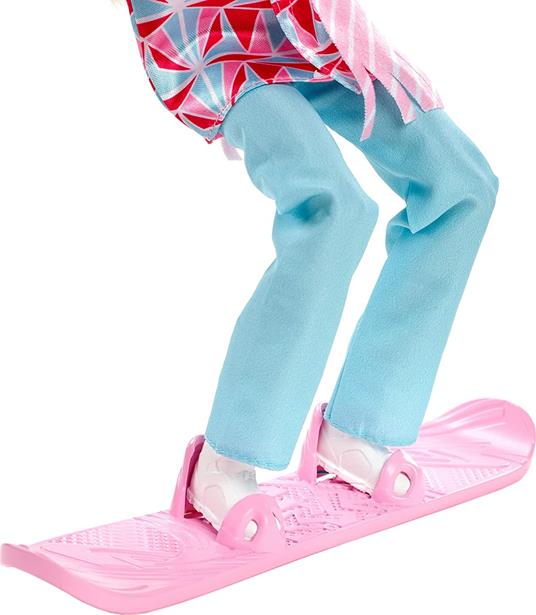 Barbie Sport Invernali Snowboarder - Bambola con Snowboard, Abbigliamento Tecnico e Trofeo - 5