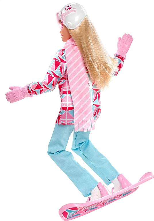 Barbie Sport Invernali Snowboarder - Bambola con Snowboard, Abbigliamento Tecnico e Trofeo - 6