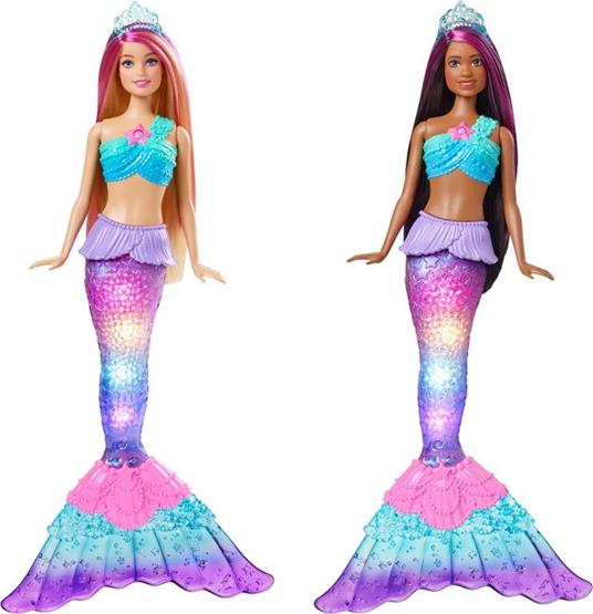 Barbie-Dreamtopia Sirena Luci Scintillanti Bambola Bionda con Coda che si Illumina - 9