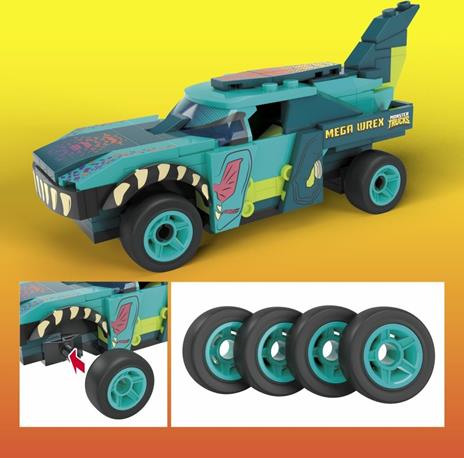 Mega Construx-Hot Wheels Mega Wrex Monster Truck Assortimento, Set da Costruzione da 187 Pezzi - 11