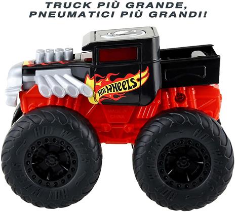 Hot Wheels - Monster Trucks Demolitore Ruggente Bone Shaker con Luci e Suoni, Giocattolo per Bambini 3+ Anni, HDX61 - 5