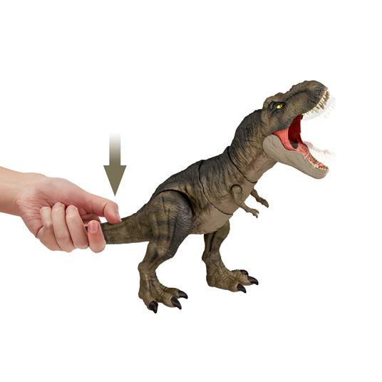Jurassic World- Dinosauro articolato T-Rex Golpea e Devora con Suono - 4