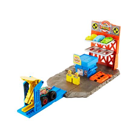 Hot Wheels-Monster Trucks Playset Distruzione Suprema e 3 Macchinine con Lanciatore - 2