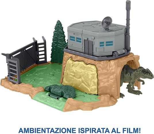 Jurassic World - MINIS PLAYSET Giant Dino Rampage Playset, Giocattolo per Bambini 4+ Anni, HFF12 - 5