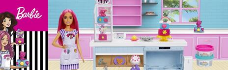 Barbie Pasticceria - Playset con Bambola e Postazione da Pasticceria - Bambola da 30 cm - Oltre 20 Accessori per Dolci - 16