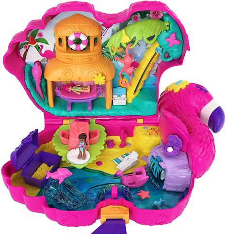 Polly Pocket - Fenicottero Mega Party Pignatta con Coriandoli e 25 Sorprese, Giocattolo per Bambini 4+ Anni, HGC41 - 3