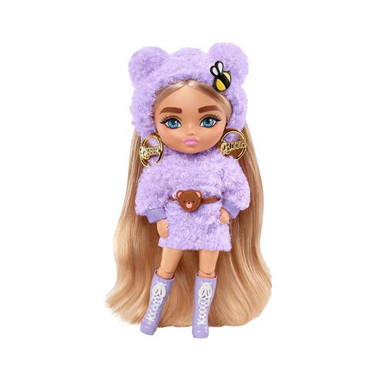 Barbie Extra Minis Mini Bambola Articolata con Vestito Lilla, Occhiali a  Cuore e Morbidi Capelli Biondi - Barbie - Bambole Fashion - Giocattoli