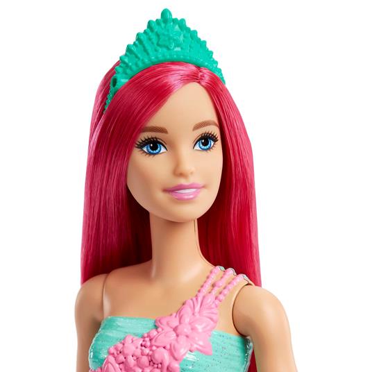 Barbie Dreamtopia - Principesse Assortimento misto di bambole con corpetto scintillante, gonna da principessa e coroncina - 4