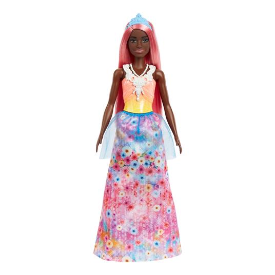 Barbie Dreamtopia - Principesse Assortimento misto di bambole con corpetto scintillante, gonna da principessa e coroncina - 5