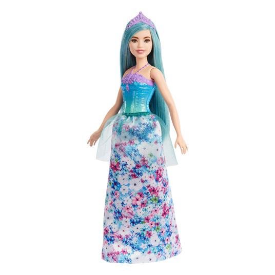 Barbie Dreamtopia - Principesse Assortimento misto di bambole con corpetto scintillante, gonna da principessa e coroncina - 7