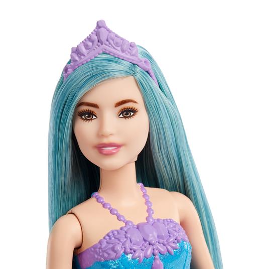 Barbie Dreamtopia - Principesse Assortimento misto di bambole con corpetto scintillante, gonna da principessa e coroncina - 8