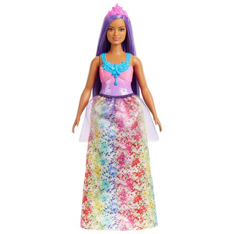 Barbie Dreamtopia - Principesse Assortimento misto di bambole con corpetto scintillante, gonna da principessa e coroncina - 9