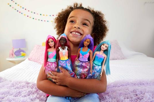 Barbie Dreamtopia Principessa, bambola con corpetto scintillante, gonna lunga con colori sfumati, dettagli floreali - 2