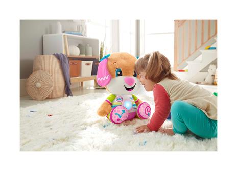 Fisher-Price - Sorellina di Cagnolino Gigante, Grande Peluche Musicale Ridi e Impara Edizione italiana con Luci, Suoni, Canzoni - 5