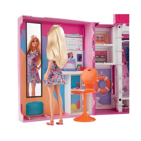 Barbie - Armadio dei Sogni Playset con bambola bionda, largo più di 60 cm,  15+ aree per riporre gli accessori, specchio - Barbie - Bambole Fashion -  Giocattoli