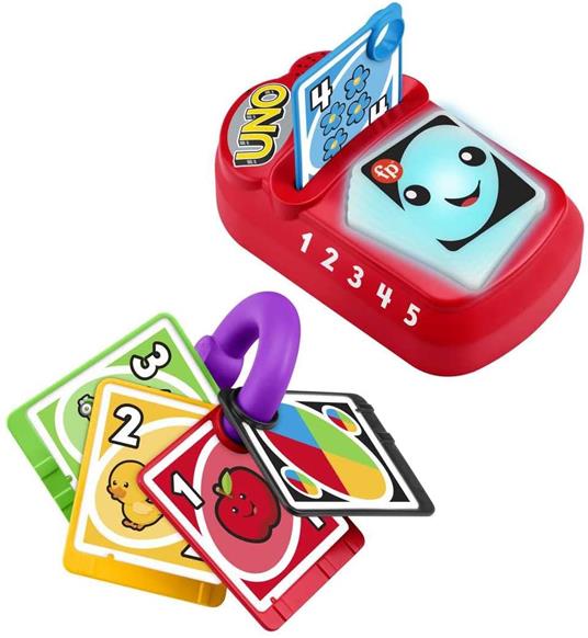 Fisher-Price - Baby UNO Numeri e Colori, Include 5 Carte da Inserire nel Lettore con Luci e Suoni - 3