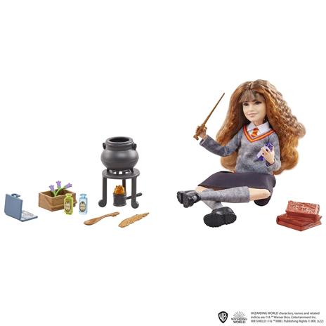Harry Potter - Hermione e la Pozione Polisucco, playset con bambola Hermione Granger in uniforme di Hogwarts e accessori - 5