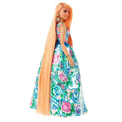 Barbie Extra, bambola con abito voluminoso, accessori, un'acconciatura alla moda e un cucciolo coordinato, snodata - 3