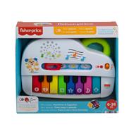 ??Fisher-Price - Pianoforte di Cagnolino Ridi & Impara, Edizione multilingue, pianoforte giocattolo portatile