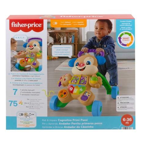 Fisher-Price - Cagnolino Primi Passi Edizione Multilingue, Giocattolo Elettronico Musicale Educativo per Camminare - 6