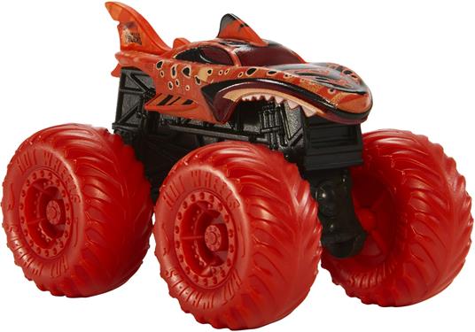 Hot Wheels Monster Trucks Color Reveal, 1 veicolo giocattolo con sorpresa ed effetto cambia colore ripetibile con acqua calda e fredda, giocattolo per bambini 3+ Anni - 12