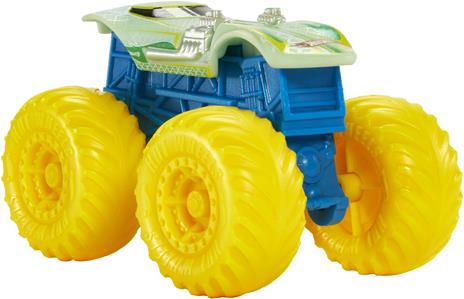 Hot Wheels Monster Trucks Color Reveal, 1 veicolo giocattolo con sorpresa ed effetto cambia colore ripetibile con acqua calda e fredda, giocattolo per bambini 3+ Anni - 14