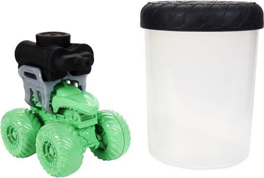Hot Wheels Monster Trucks Color Reveal, 1 veicolo giocattolo con sorpresa ed effetto cambia colore ripetibile con acqua calda e fredda, giocattolo per bambini 3+ Anni - 8