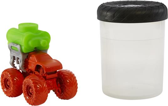 Hot Wheels Monster Trucks Color Reveal, 1 veicolo giocattolo con sorpresa ed effetto cambia colore ripetibile con acqua calda e fredda, giocattolo per bambini 3+ Anni - 10