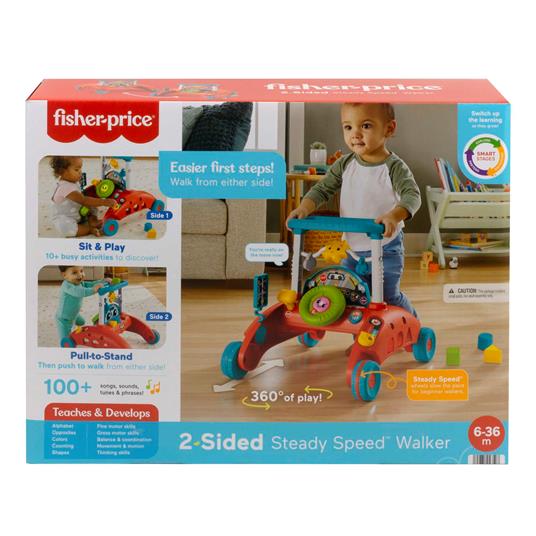 Fisher-Price Primi Passi al Volante, multilingue, giocattolo ispirato a una macchina che incoraggia i bambini a camminare - 6