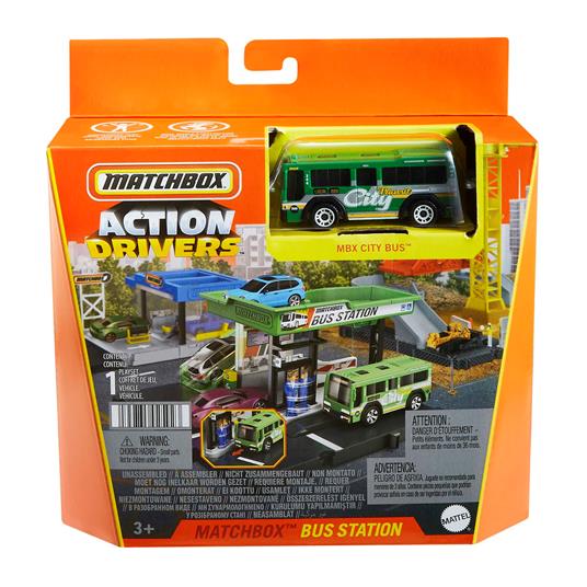 Matchbox Playset Base, con bus Matchbox in scala 1:64 - 8