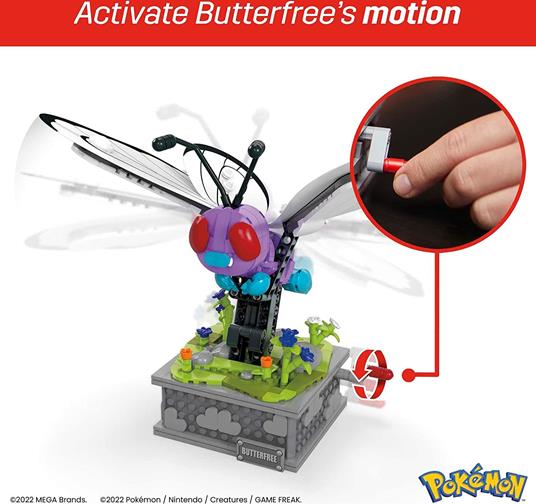 Pokémon Mega Construx Construction Set Motion Butterfree Mattel - 2