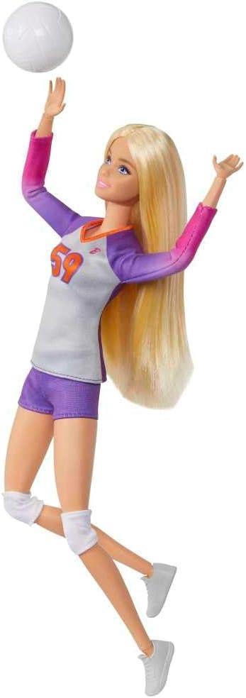 Barbie Carriere - Barbie Pallavolista, bambola snodata con divisa sportiva, palla e accessori, HKT72 - 2