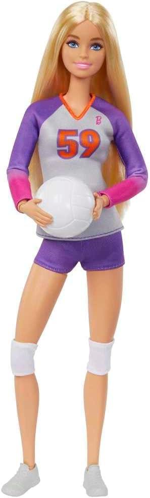 Barbie Carriere - Barbie Pallavolista, bambola snodata con divisa sportiva, palla e accessori, HKT72 - 5