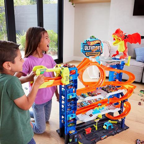 Hot Wheels City Mega Garage Playset Con 2 Macchinine Die-Cast, Box Per Riporre Oltre 50 Macchinine - 2