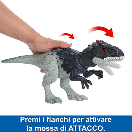 Jurassic World Dino Trackers Action Figura Wild Roar Eocarcharia Mattel - 3
