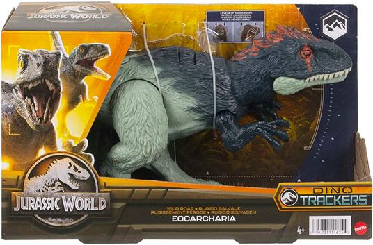 Jurassic World Dino Trackers Action Figura Wild Roar Eocarcharia Mattel - 6