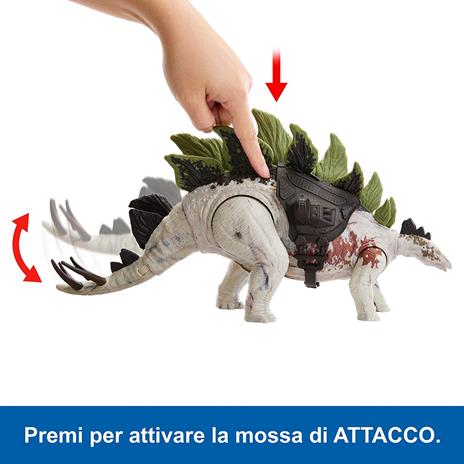 Jurassic World Dino Trackers Action Figura Gigantic Trackers Stegosaurus Mattel - 3