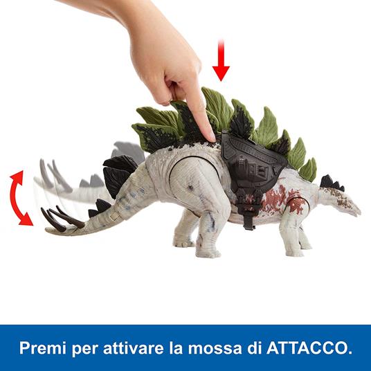 Jurassic World Dino Trackers Action Figura Gigantic Trackers Stegosaurus Mattel - 3