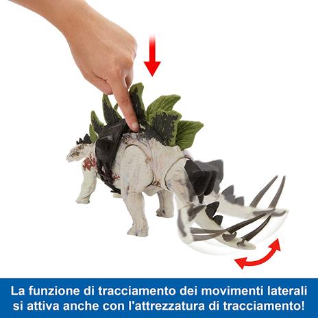 Jurassic World Dino Trackers Action Figura Gigantic Trackers Stegosaurus Mattel - 4