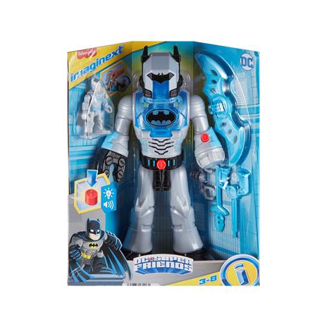 Imaginext DC Super Friends Batman collezione giocattoli, personaggi Insider e robot con luci e suoni - 3