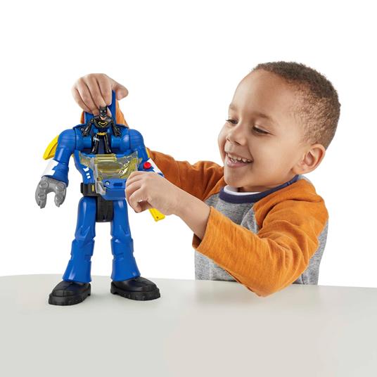 Imaginext DC Super Friends Batman collezione giocattoli, personaggi Insider e robot con luci e suoni - 8