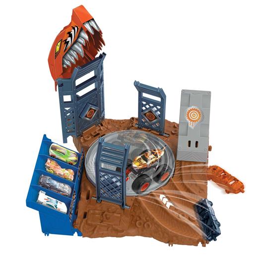 Hot Wheels Monster Trucks Arena degli Scontri Semifinali, playset collegabile con 1 Hot Wheels Monster Truck e 2 macchinine - 8