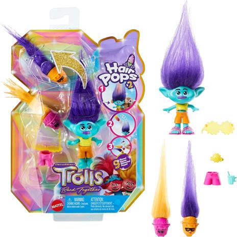 Trolls 3 - Tutti Insieme Assortimento Hair Pops - 3