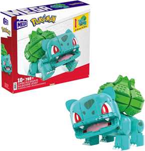 Giocattolo Pokémon Mega Construx Construction Set Jumbo Bulbasaur 17 Cm Mattel MEGA